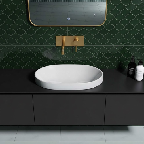 Vasque à Poser Ovale – 60 X 40 Cm – Blanc Brillant – Vela Confort