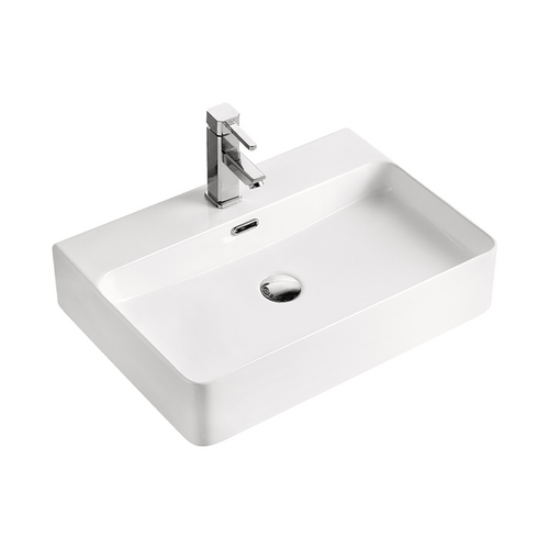 Vasque à Poser Rectangulaire – 52 X 42 Cm – Blanc Brillant – Sera