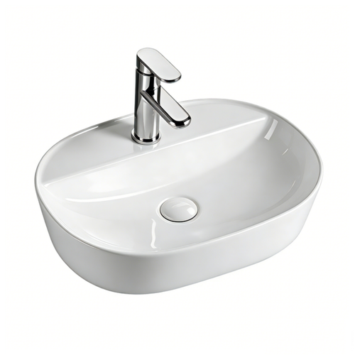 Vasque à Poser Ovale – 50 X 38 Cm – Blanc Brillant – Noxa