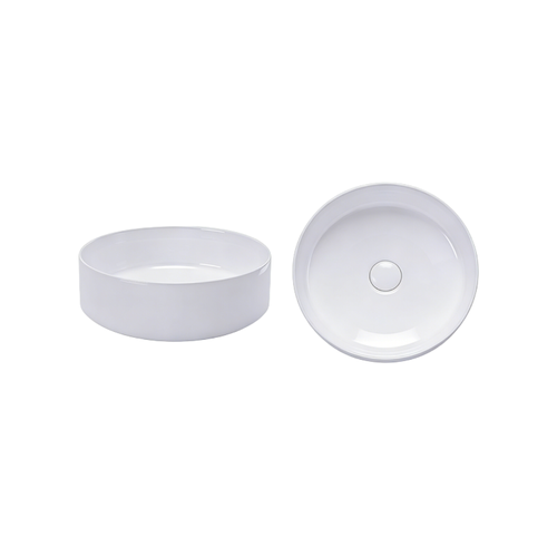 Vasque à Poser Ronde – 36 Cm – Blanc Brillant – Lyra