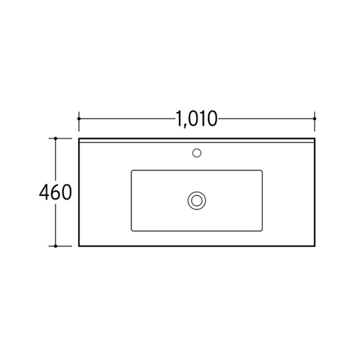 Vasque à Encastrer Rectangulaire - 100 X 46 Cm - Blanc Brillant - Livo