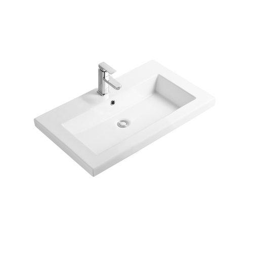 Vasque à Encastrer Rectangulaire - 60 X 46 Cm - Blanc Brillant - Livo