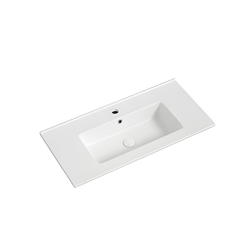 Vasque à Encastrer Rectangulaire - 80 X 46 Cm - Blanc Brillant - Mira