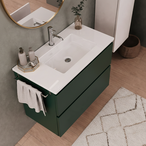 Vasque à Encastrer Rectangulaire - 80 X 46 Cm - Blanc Brillant - Mira