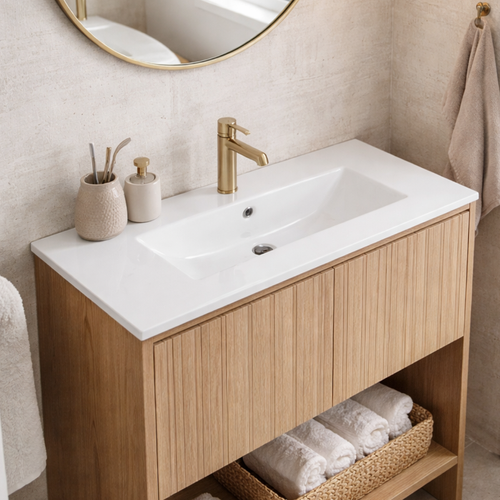 Vasque à Encastrer Rectangulaire - 80 X 39 Cm - Blanc Brillant - Aurea