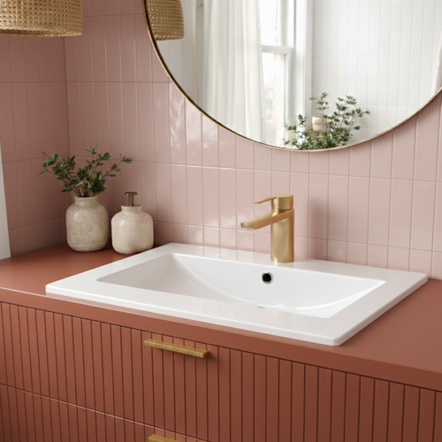 Vasque à Encastrer Rectangulaire - 80 X 39 Cm - Blanc Brillant - Aurea