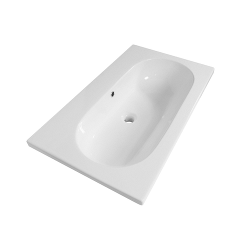 Vasque à Encastrer Ovale - 80 X 46 Cm - Blanc Brillant - Clea