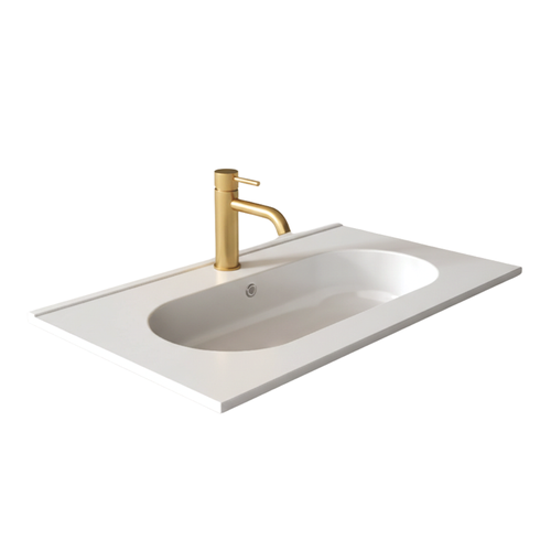 Vasque à Encastrer Ovale - 60 X 46 Cm - Blanc Brillant - Clea