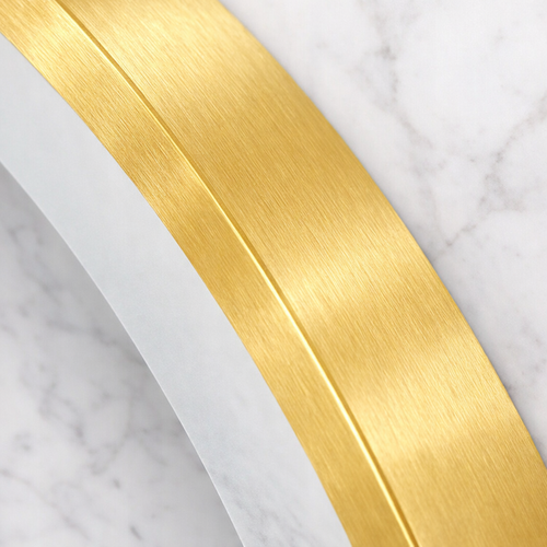 Miroir LED Rectangulaire - 80 X 60 Cm - Double Éclairage LED Façade Et Arrière - Or - Valoria