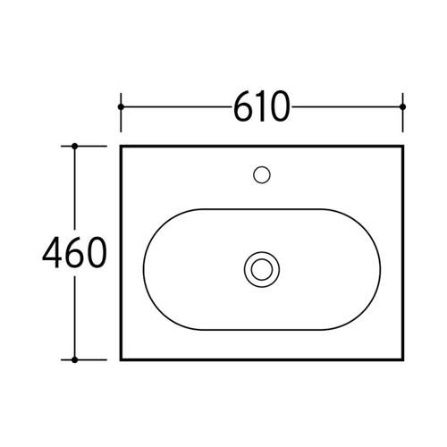 Vasque à Encastrer Ovale - 60 X 46 Cm - Noir Mat - Clea