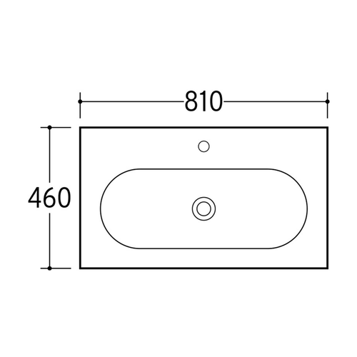 Vasque à Encastrer Ovale - 80 X 46 Cm - Noir Mat - Clea