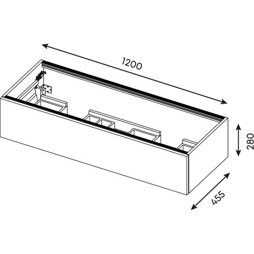 Meuble De Salle De Bain 2 Vasques Posées 120cm 1 Tiroir Blanc + Miroir - Glasgow