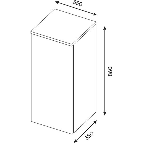 Ensemble Salle De Bain Vasque Posée 90cm 1 Tiroir Terracotta + Miroir + Colonne Gauche - Glasgow