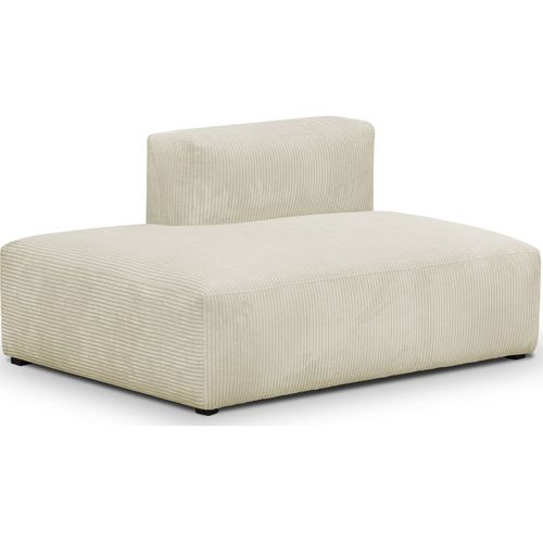 Module D'angle Ouvert à Gauche 2 Places En Velours Côtelé Beige - Modulo