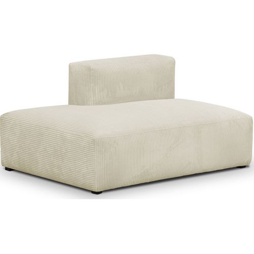 Module D'angle Ouvert à Gauche 2 Places En Velours Côtelé Beige - Modulo