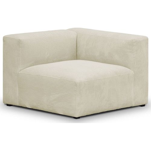Module D'angle Réversible En Velours Côtelé Beige - Modulo
