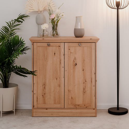 Buffet 2 Portes Effet Chêne 80 Cm - Saga