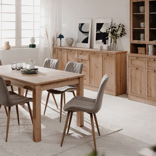 Buffet 2 Portes Effet Chêne 80 Cm - Saga