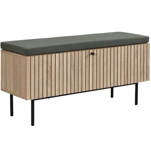Banc D'entrée Avec Rangement Pour Chaussures Couleur Chêne 100 Cm - Solna