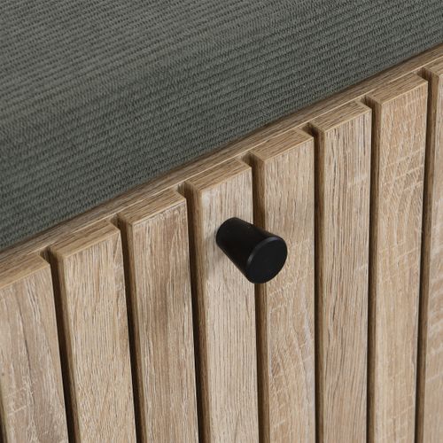 Banc D'entrée Avec Rangement Pour Chaussures Couleur Chêne 100 Cm - Solna