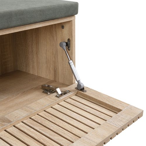 Banc D'entrée Avec Rangement Pour Chaussures Couleur Chêne 100 Cm - Solna