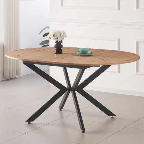 Table à Manger Extensible Effet Bois 4/6 Personnes 100/140 Cm - Marius