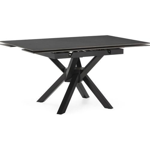 Table à Manger Extensible Carrée En Céramique Anthracite 150 Cm - Zora