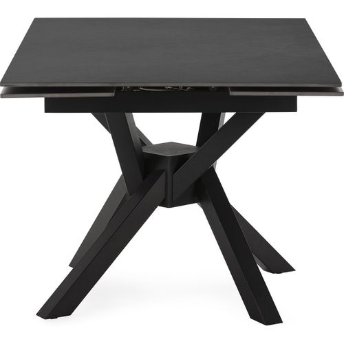 Table à Manger Extensible Carrée En Céramique Anthracite 150 Cm - Zora
