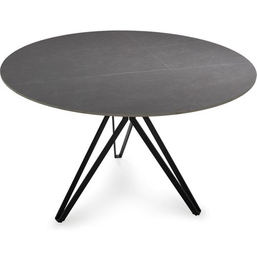 Table à Manger Ronde En Céramique Effet Ardoise 4 Pers. 120 Cm - Cuma