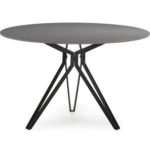 Table à Manger Ronde En Céramique Effet Ardoise 4 Pers. 120 Cm - Cuma
