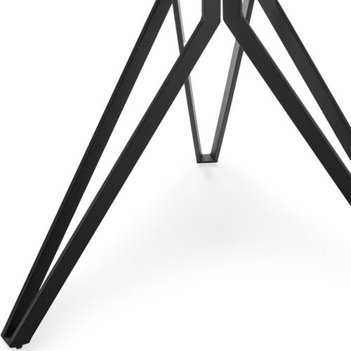 Table à Manger Ronde En Céramique Effet Ardoise 4 Pers. 120 Cm - Cuma