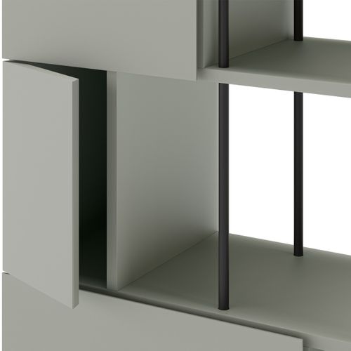 Bibliothèque 5 Portes Vert H175 Cm - Lise