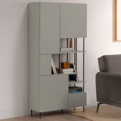 Bibliothèque 5 Portes Vert H175 Cm - Lise