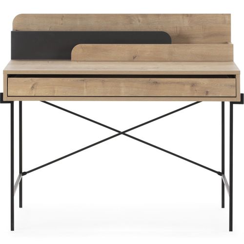 Bureau 1 Tiroir Effet Chêne 113 Cm Rosaly