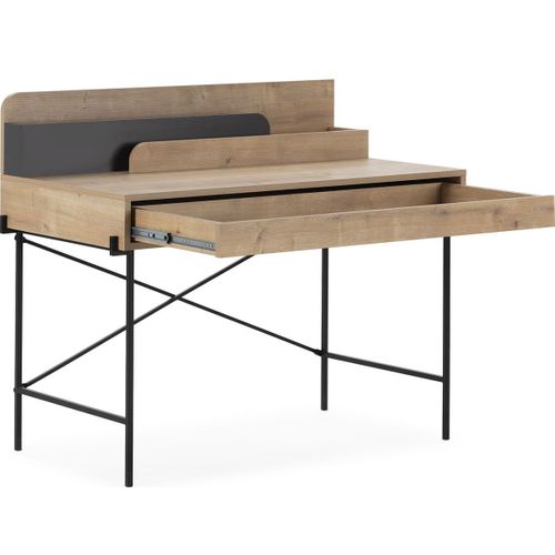 Bureau 1 Tiroir Effet Chêne 113 Cm Rosaly