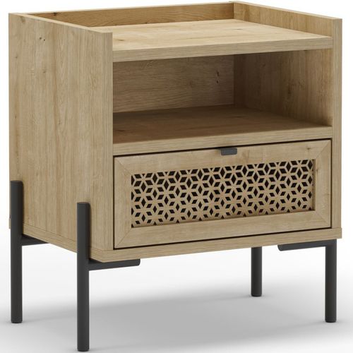 Table De Chevet 1 Tiroir Effet Chêne - Corto