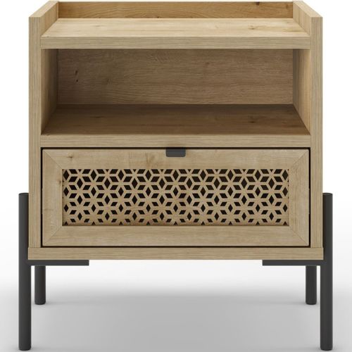 Table De Chevet 1 Tiroir Effet Chêne - Corto