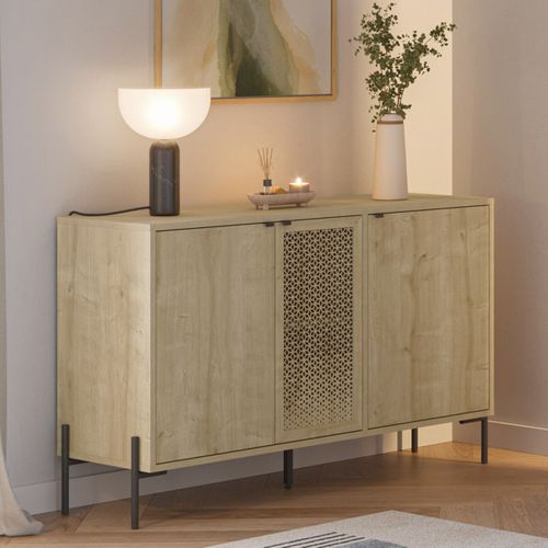 Buffet 3 Portes Effet Chêne 125 Cm - Corto
