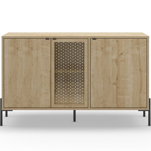 Buffet 3 Portes Effet Chêne 125 Cm - Corto