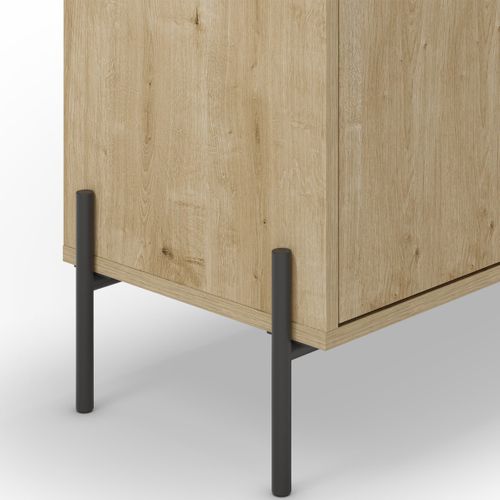 Buffet 3 Portes Effet Chêne 125 Cm - Corto