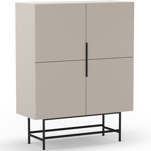Buffet 4 Portes Beige 100 Cm - Clea