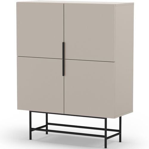 Buffet 4 Portes Beige 100 Cm - Clea