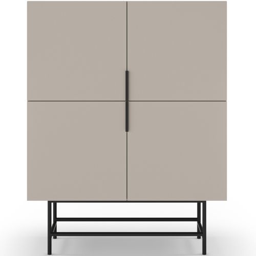 Buffet 4 Portes Beige 100 Cm - Clea