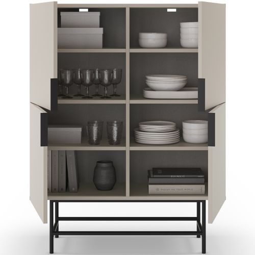 Buffet 4 Portes Beige 100 Cm - Clea