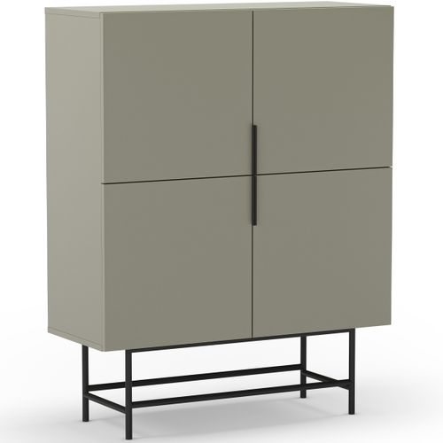 Buffet 4 Portes Vert 100 Cm - Clea