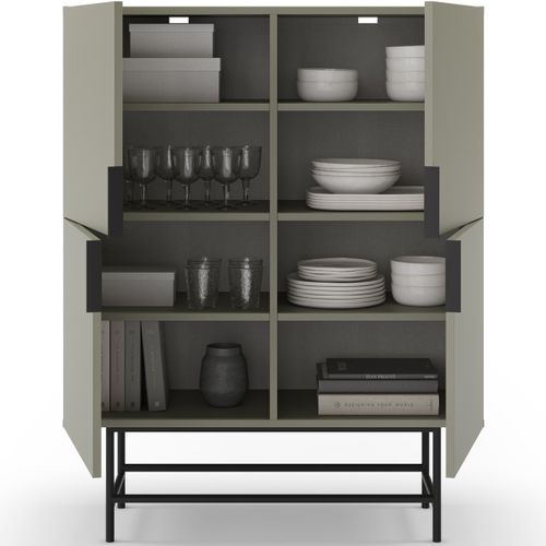 Buffet 4 Portes Vert 100 Cm - Clea