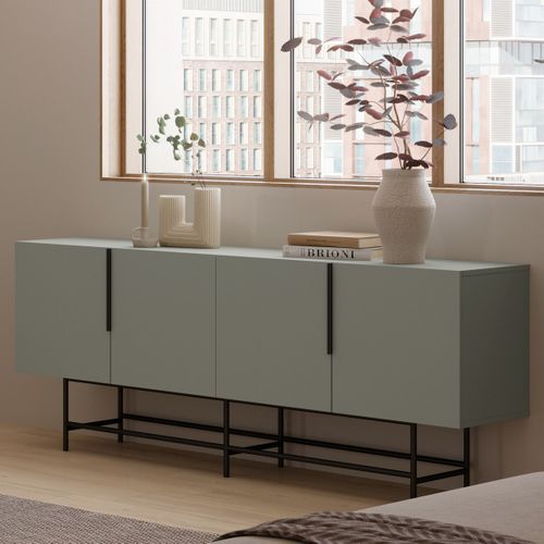 Buffet 4 Portes Vert 200 Cm - Clea