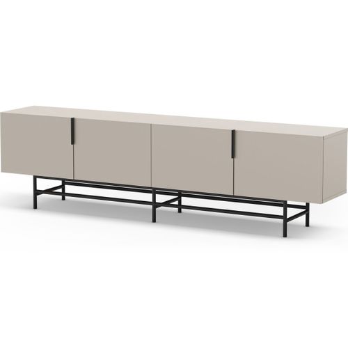 Meuble TV 4 Portes Beige 200 Cm - Clea