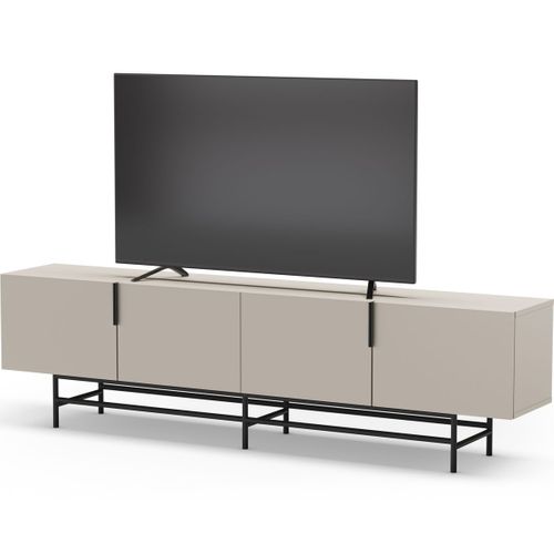 Meuble TV 4 Portes Beige 200 Cm - Clea