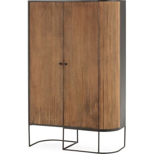 Buffet Haut 2 Portes En Bois De Manguier 100 Cm- Cyrus